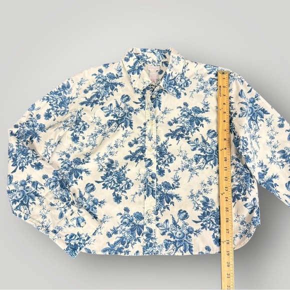 LoveShackFancy x GAP‎ Organic Cotton Cropped Shirt Sz XS - Picture 13 of 14